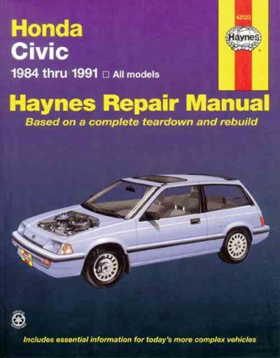 Honda Civic automotive repair manual (1984-1991).